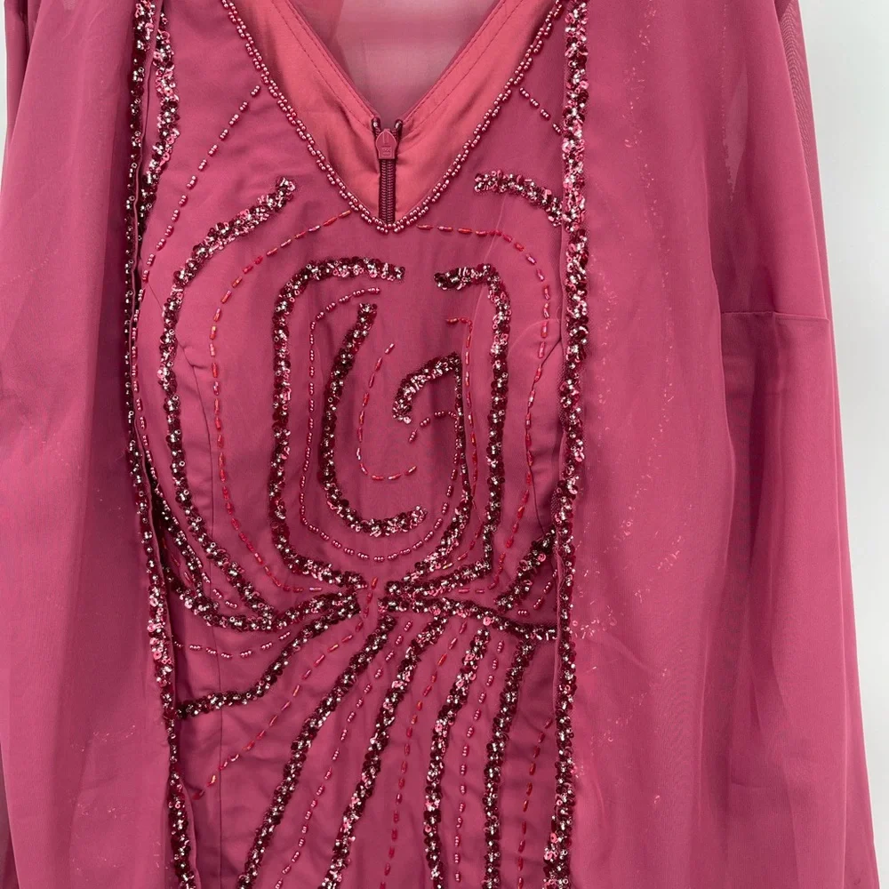 Elegant Burgundy Gown, Mother of the Bride